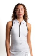 Stella Zip Top White & Black