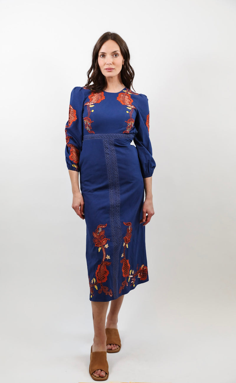 Lyon Long Dress Celeste
