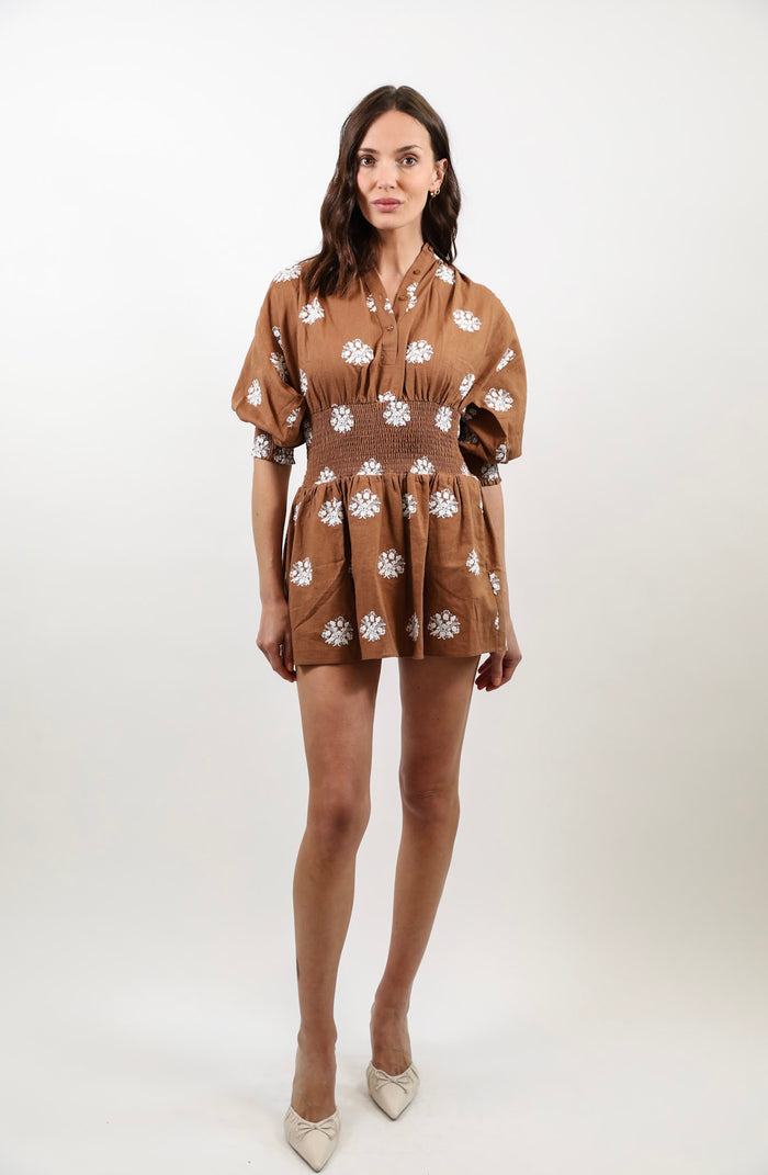Cynthia Dress Sienna Floral Embroidery