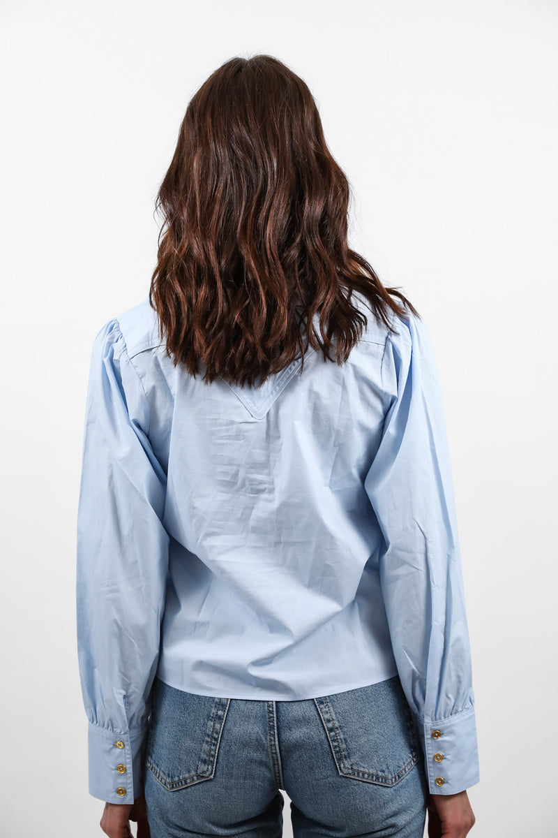 Rebecca Button Down Crystal Blue