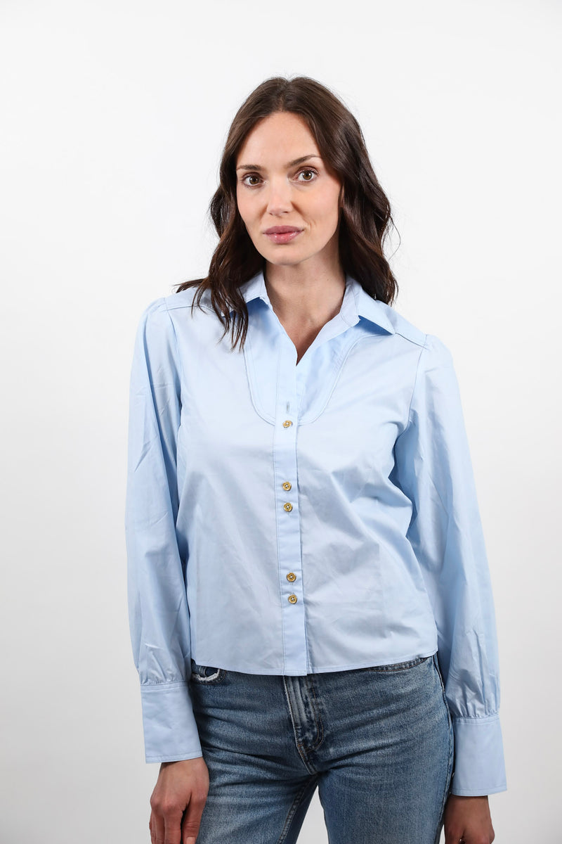 Rebecca Button Down Crystal Blue