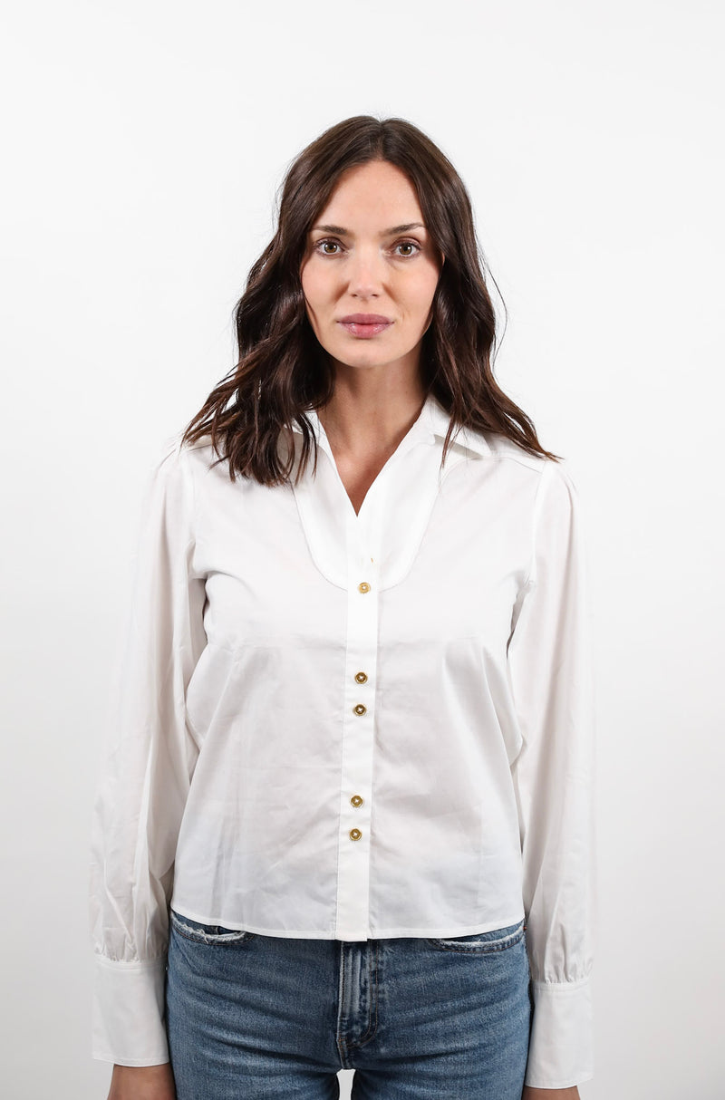 Rebecca Button Down White