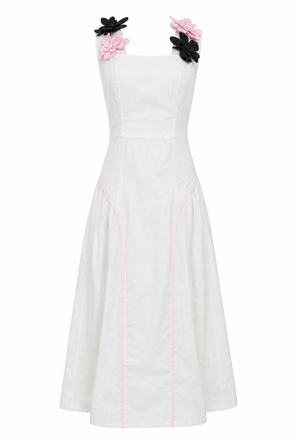 Orchid Midi Dress White