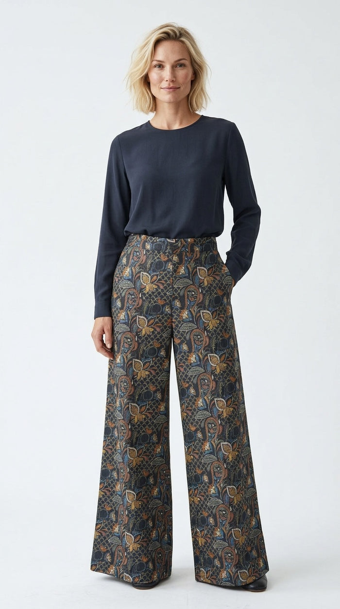 Palazzo Pants Fishtail Poly Twill