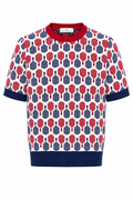 Short Sleeve Crew Neck Sweater Pickleball Racquets
