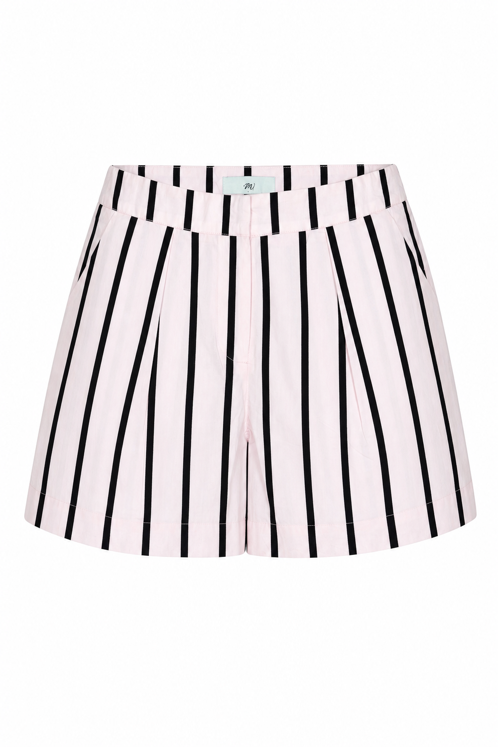 Pleated Shorts Pink Cabana Stripe