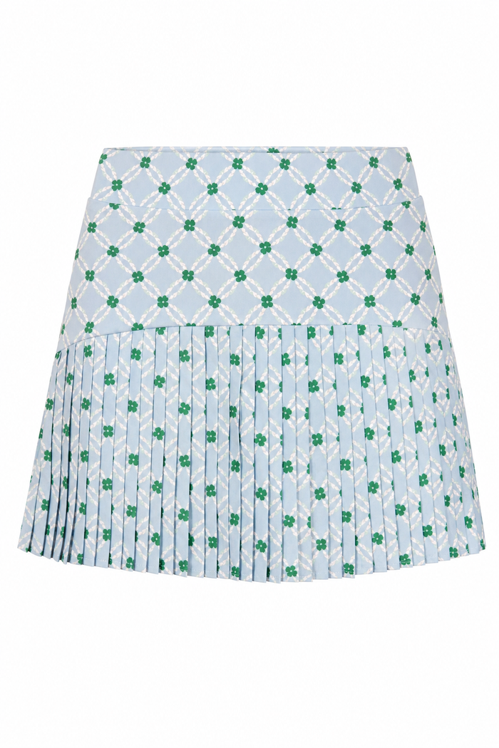 Cora Pleated Skirt Blue Diamond Floral