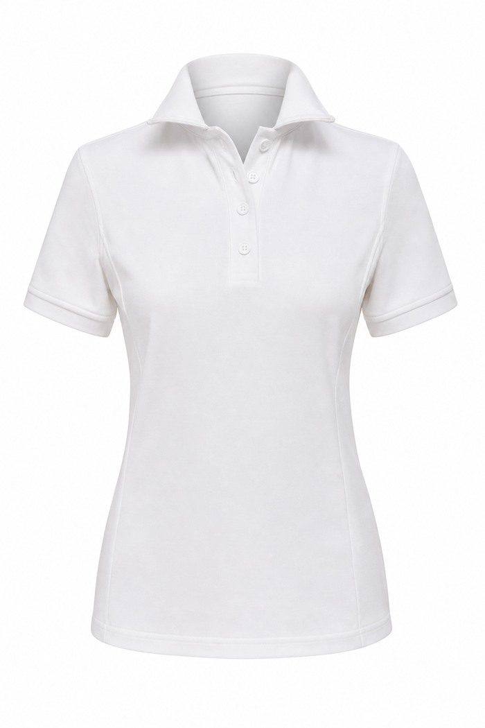 Henley Polo Top White