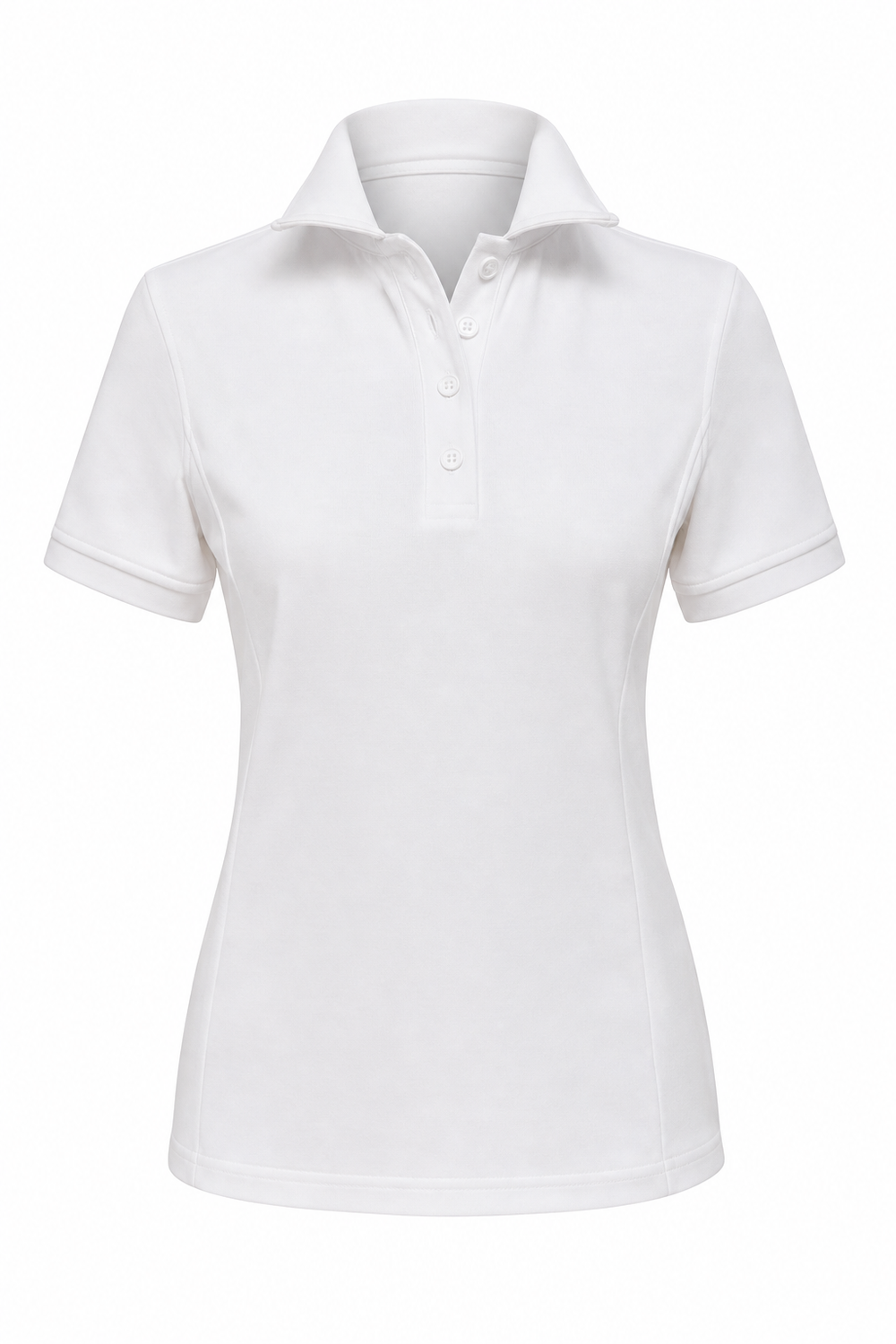Henley Polo Top White