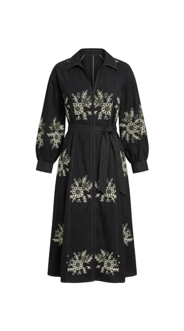 Sarah Maxi Dress Black Crewel