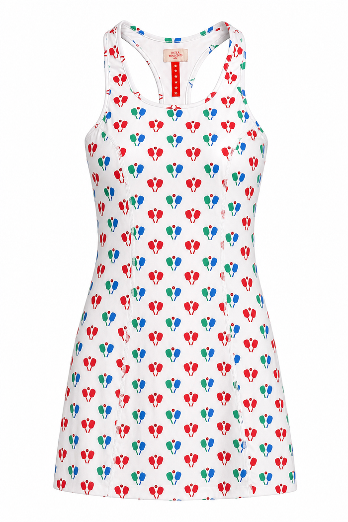 Scoop Neck Dress Pickleball Red