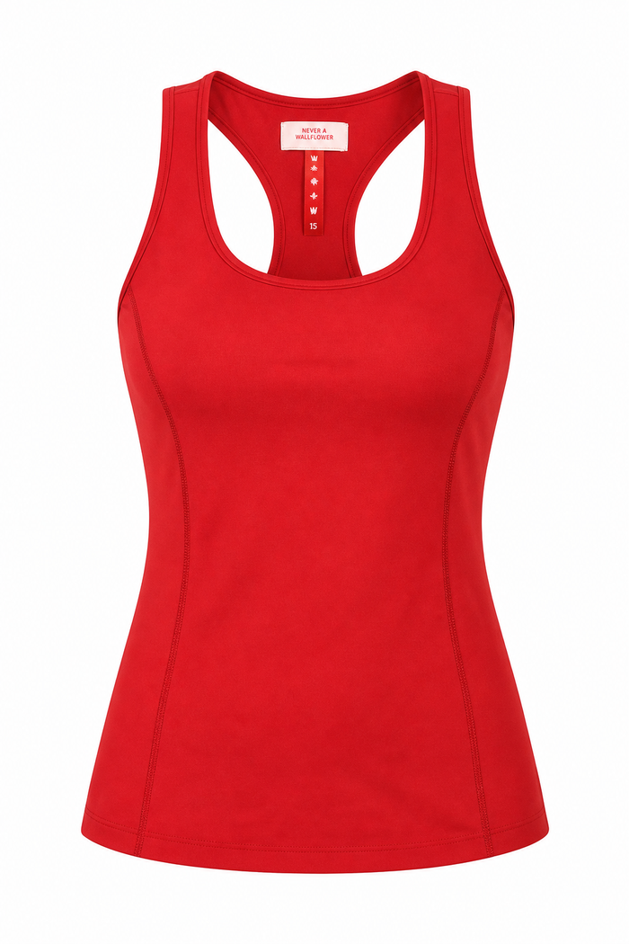 Scoop Neck Tank Red