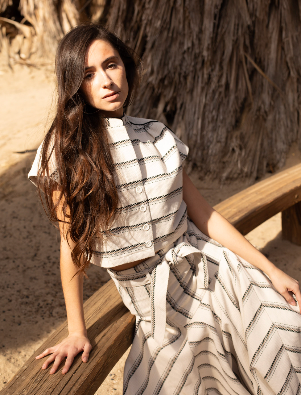 Poppy Top August Stripe