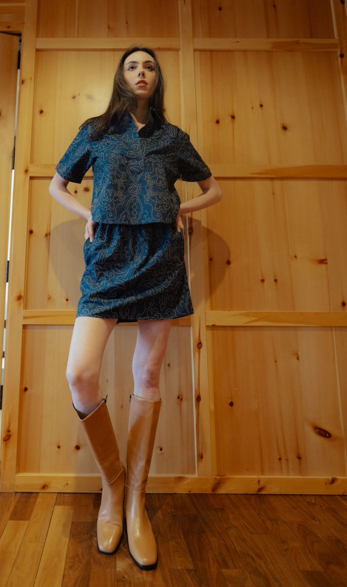 Pull On Skirt Metal Studs
