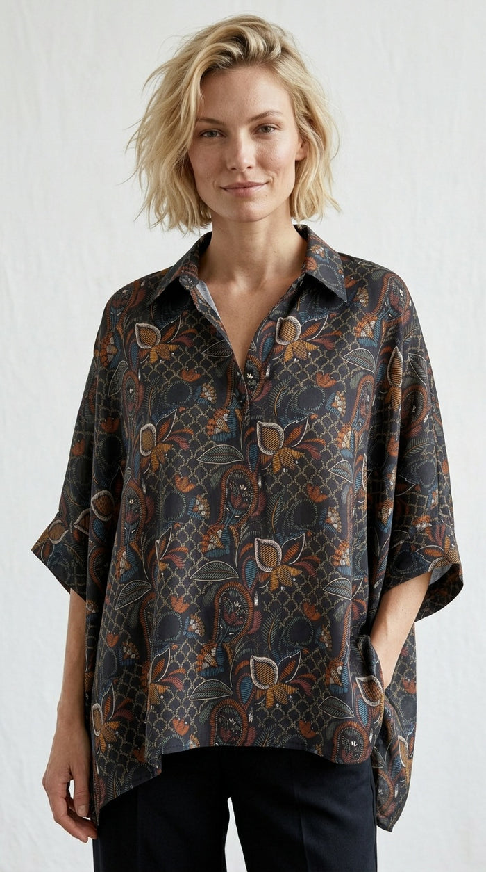 Shreveport Top Fishtail Poly Twill