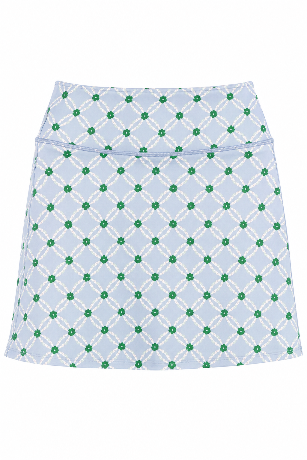 Emma Straight Skirt Blue Diamond Floral