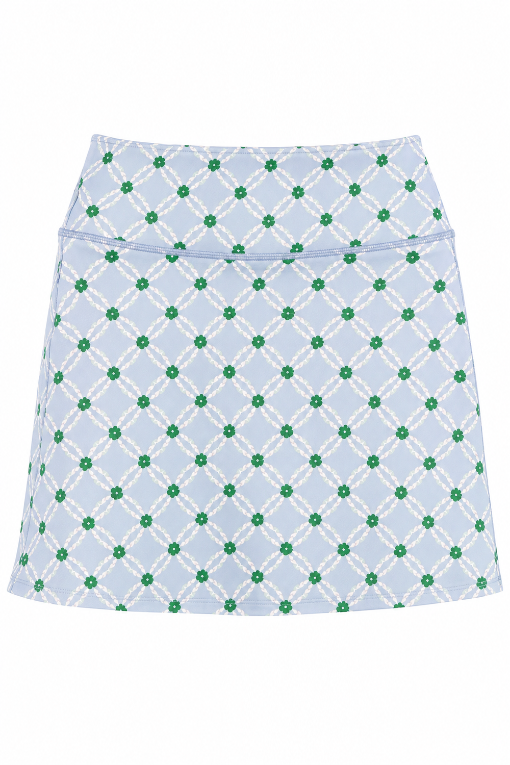 Emma Straight Skirt Blue Diamond Floral