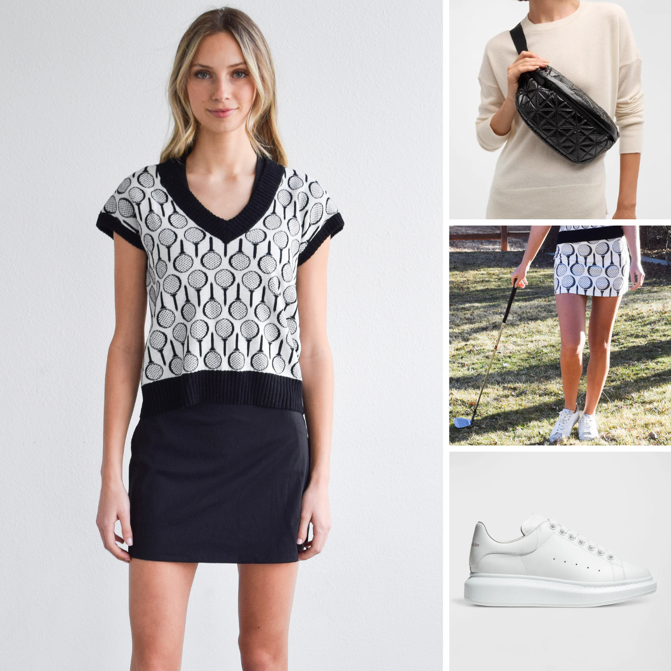 Never A Wallflower Club | Sweater Vest - Golf Balls – NeverAWallflower