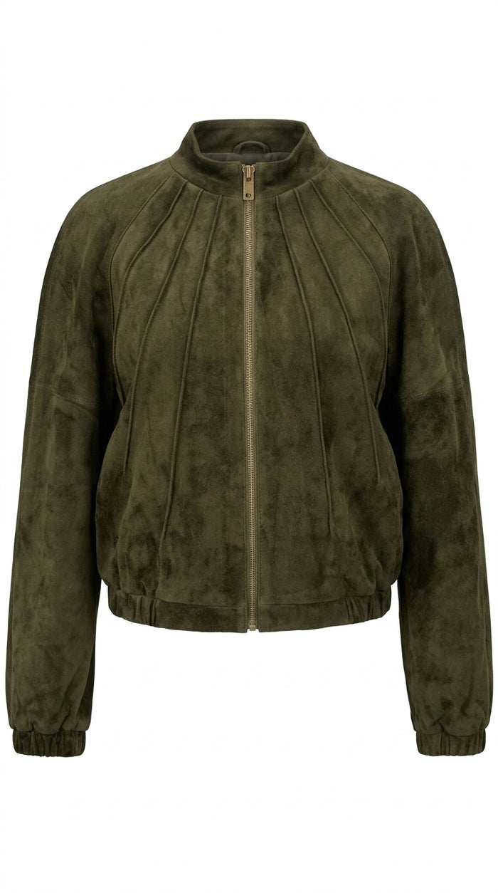 Suede Jacket Moss Suede