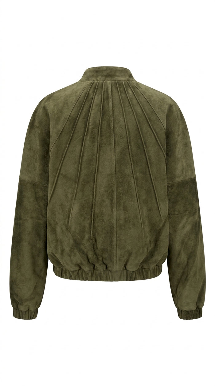 Suede Jacket Moss Suede