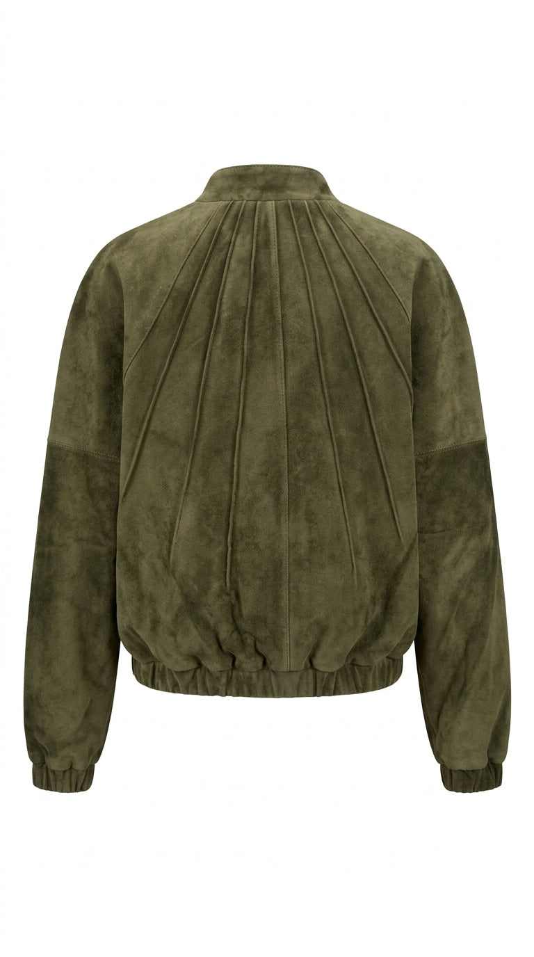 Suede Jacket Moss Suede