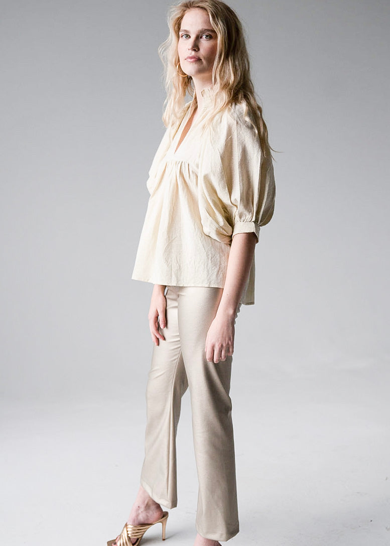 Never A Wallflower | High Neck Top Cream Sparkle – NeverAWallflower