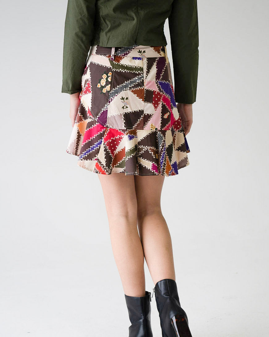 Never A Wallflower Prairie Mini Skirt Crazy Quilt – NeverAWallflower