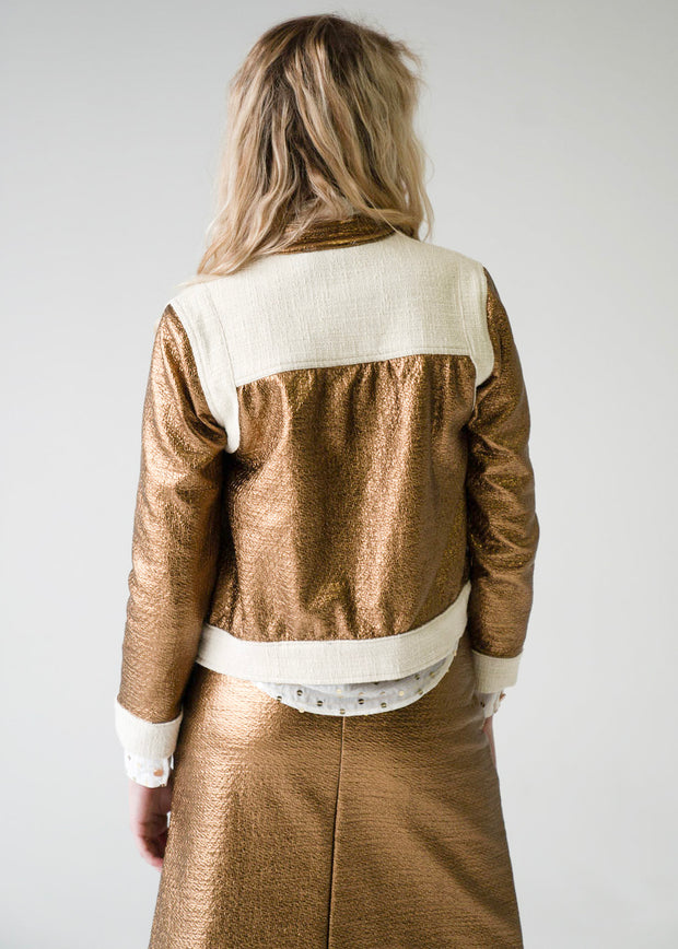 Crop Jacket Gold Coated