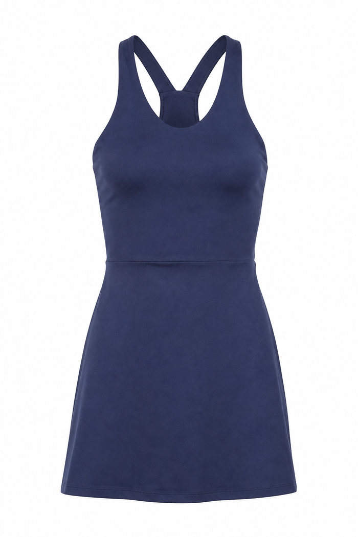 V Neck Tank Dress Navy