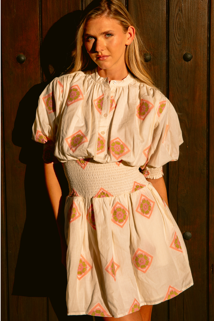 Cynthia Dress Orchid Medallion