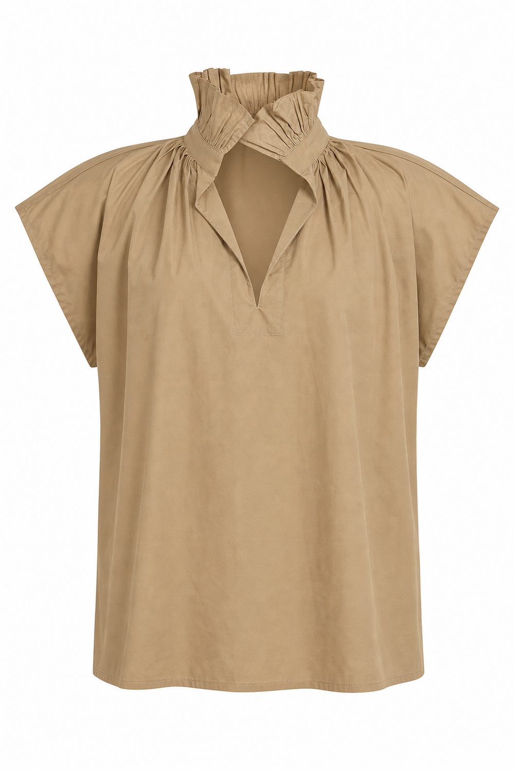 Vicki Short Sleeve Top Khaki
