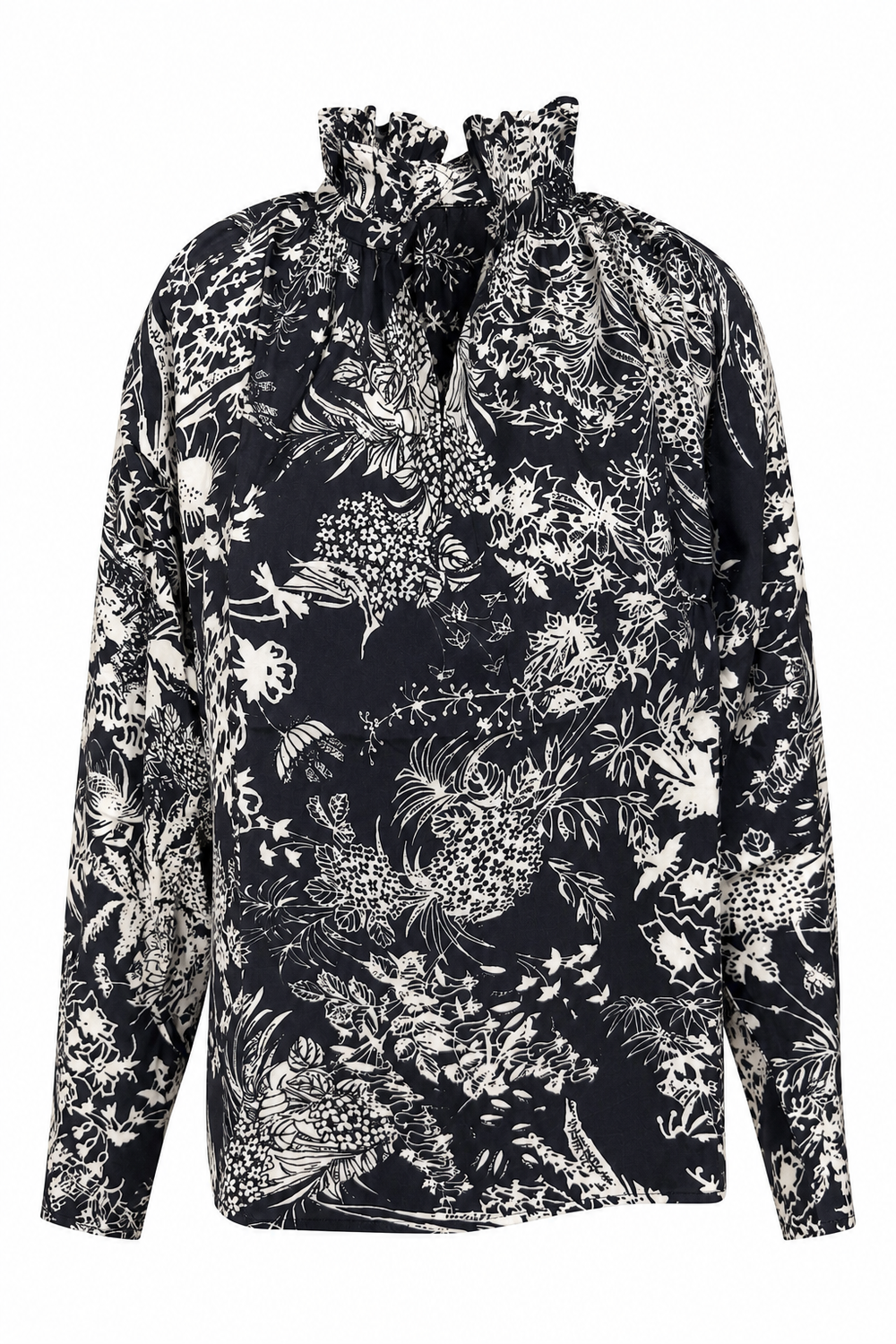 Vicki Long Sleeve Top Floral Panel
