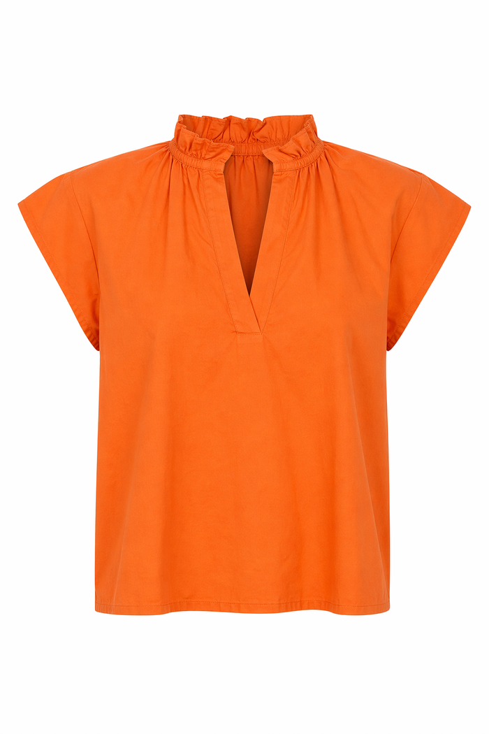 Vicki Short Sleeve Top Burnt Orange