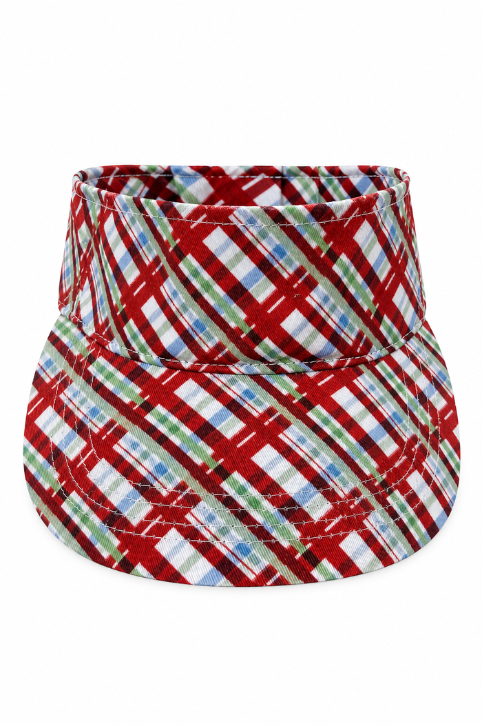 Visor Red Plaid