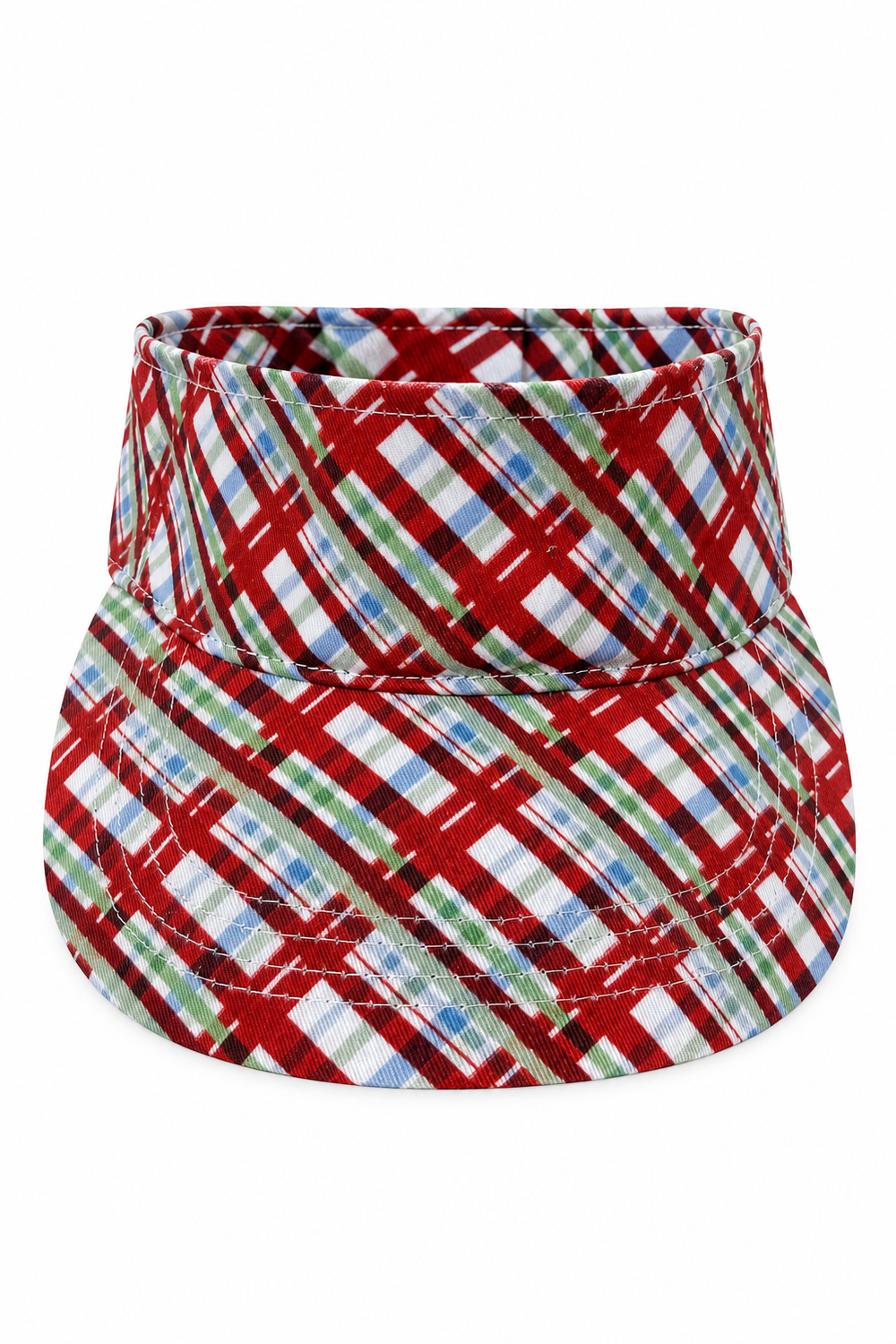 Visor Red Plaid