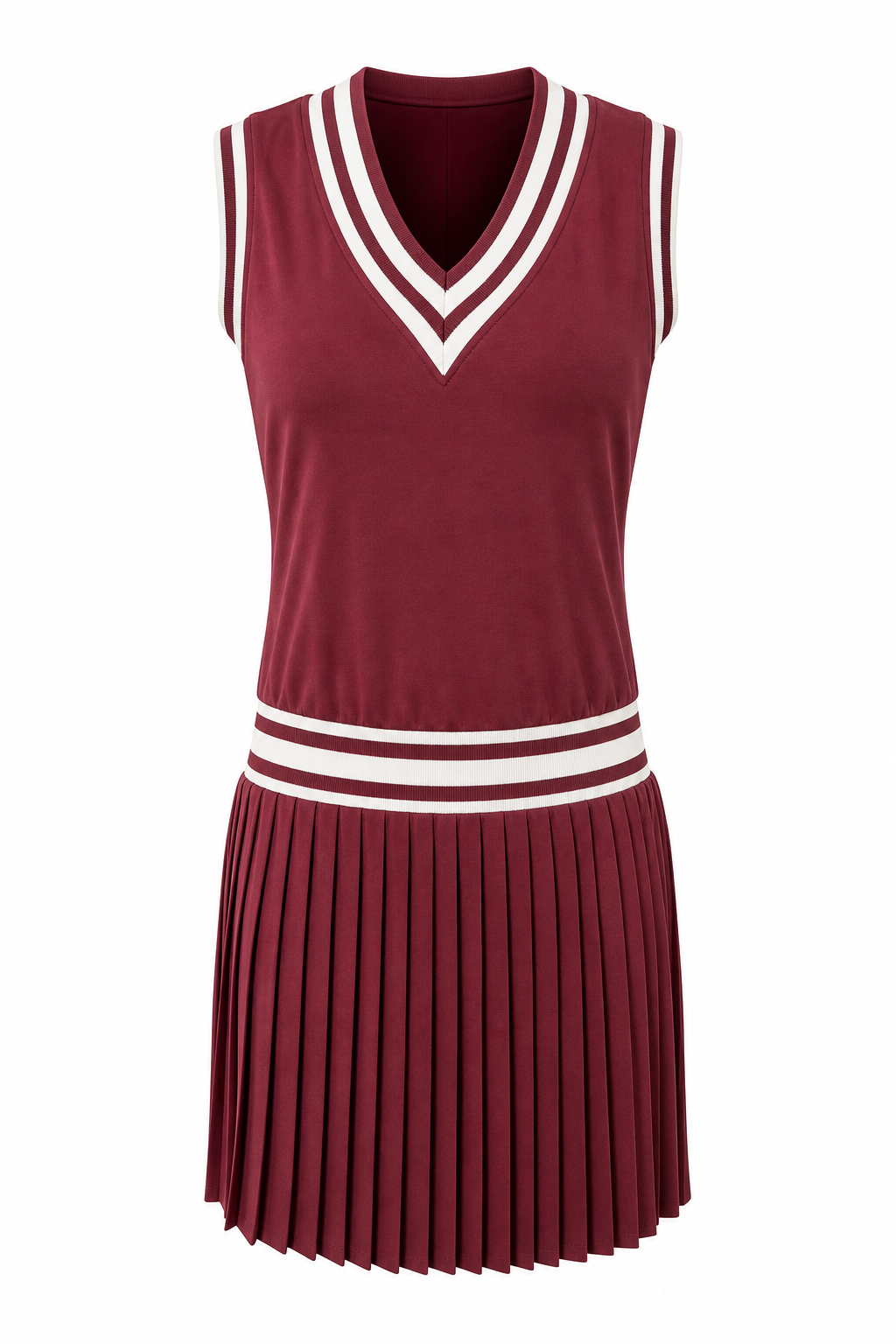 Gwen Drop Waist Dress Burgundy