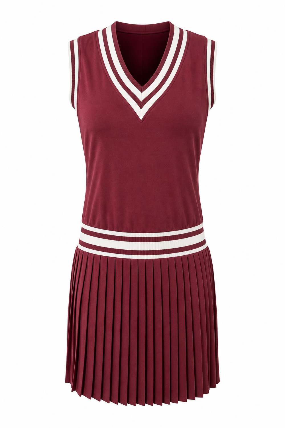 Gwen Drop Waist Dress Burgundy
