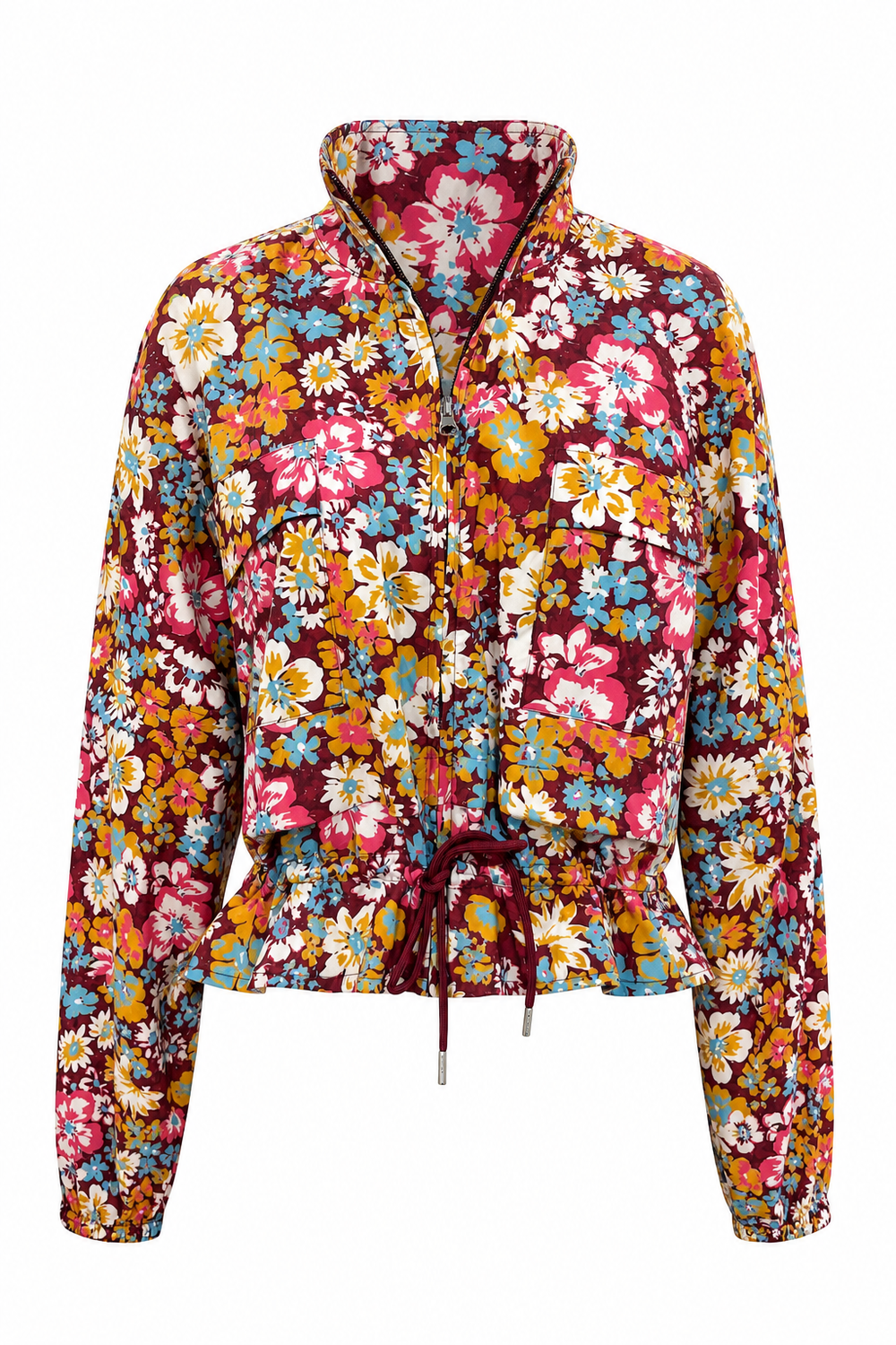 Penny Windbreaker Burgundy Floral