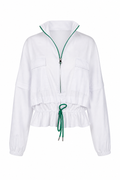 Penny Windbreaker White + Green Trim