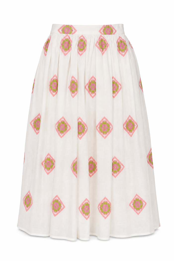 Yarrow Skirt Orchid Medallion