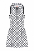 Zip Neck Dress Black Diamond