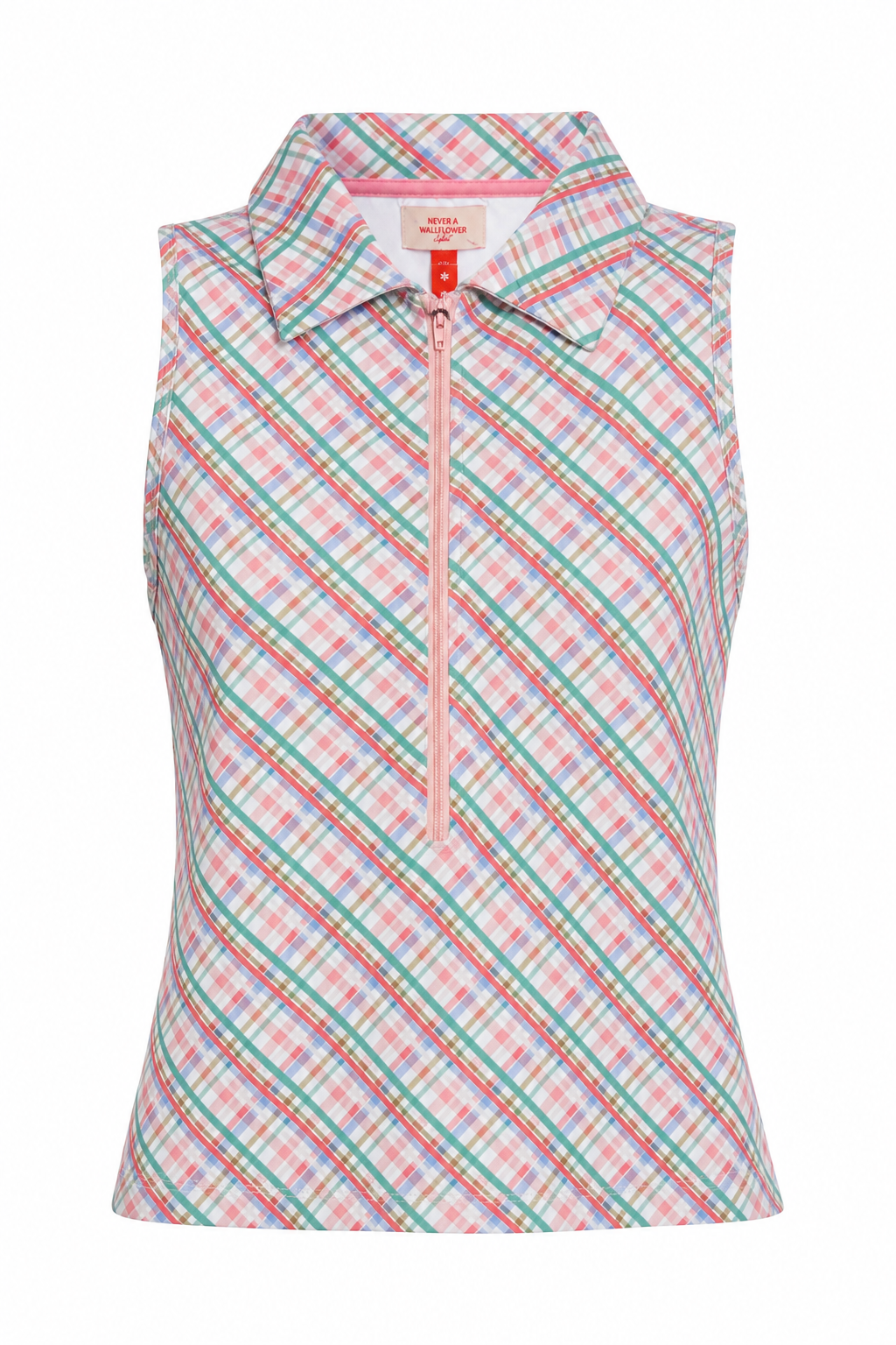Stella Zip Top Pink Plaid