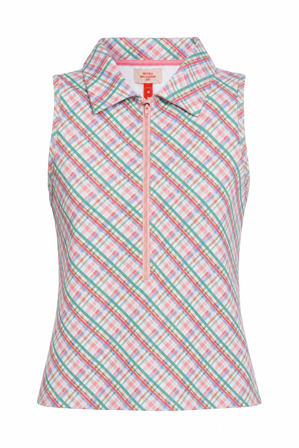 Stella Zip Top Pink Plaid