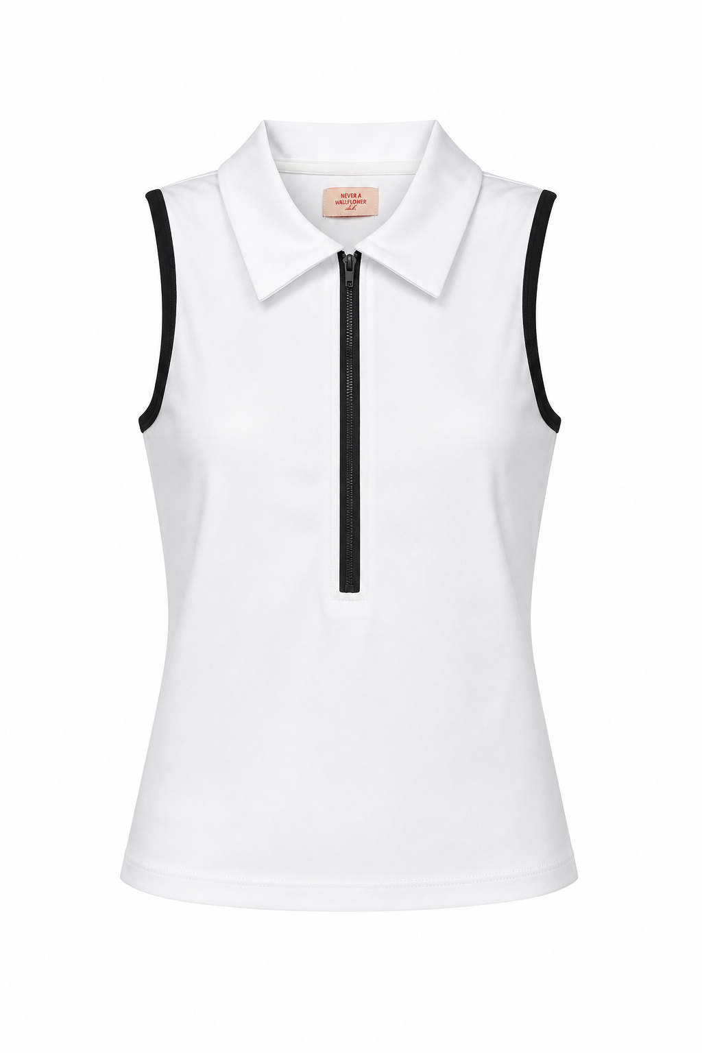 Stella Zip Top White & Black