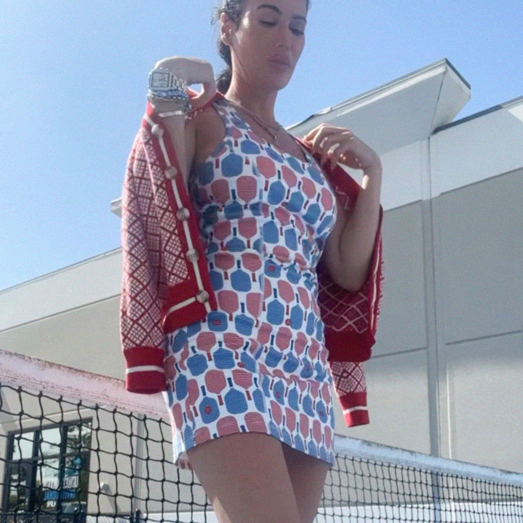 Scoop Neck Tank Dress Pickleball Racquets