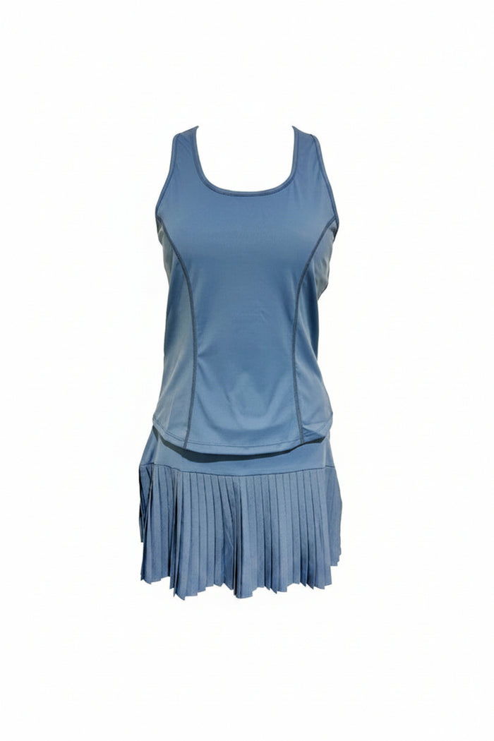 Pleated Skirt Blue