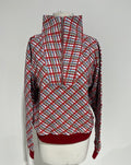 1/2 Zip Sweatshirt Red Plaid