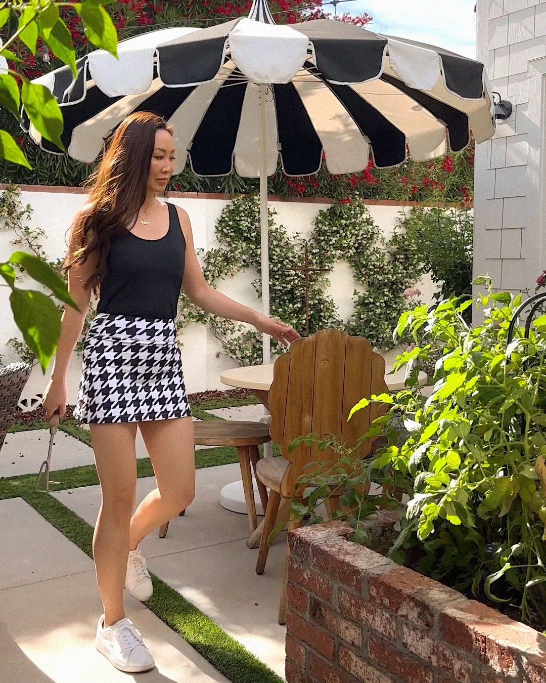 Straight Skirt Houndstooth