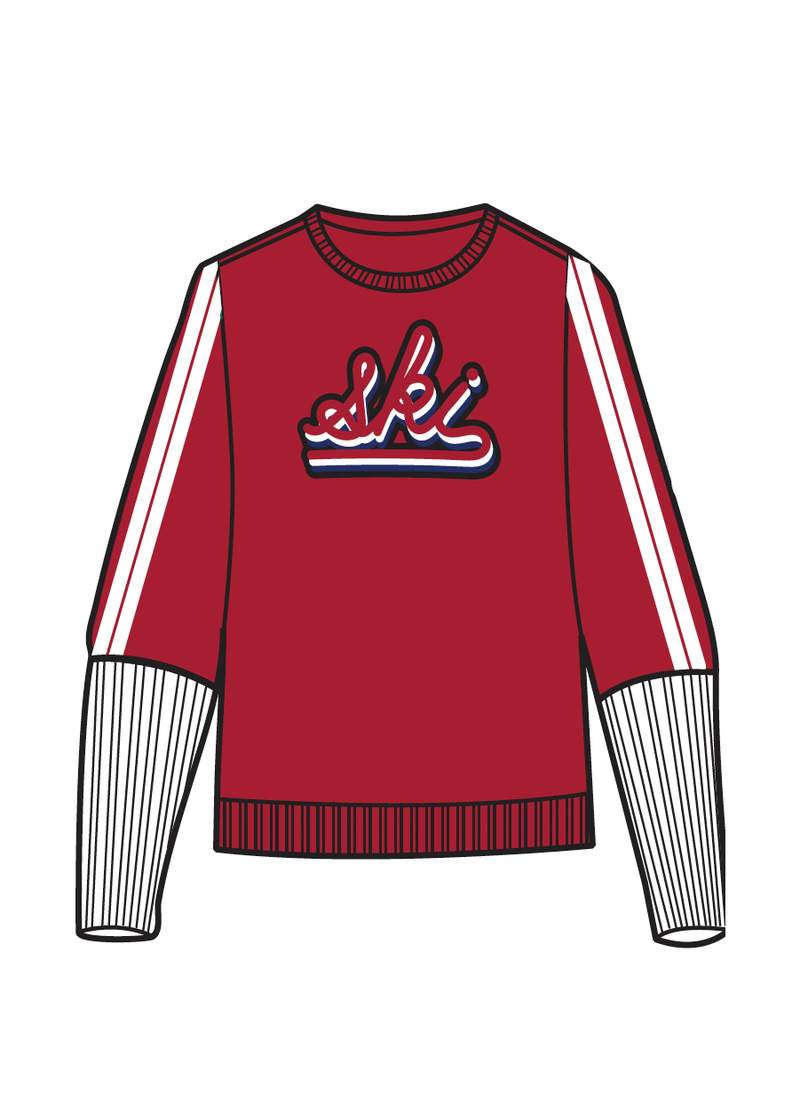 Ski Intarsia Sweater Red