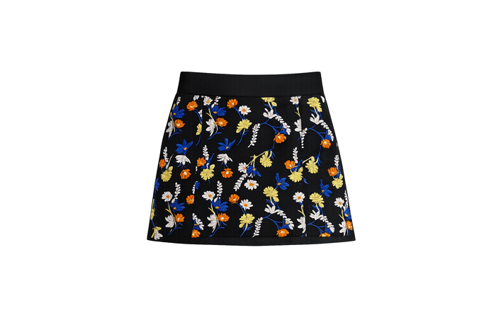 Alice Embroidered Skirt Midnight Bloom